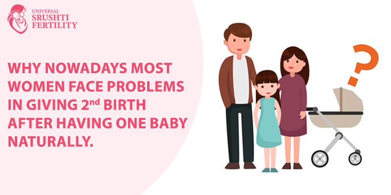 Why nowadays most women face problems in giving 2nd birth after having one baby naturally